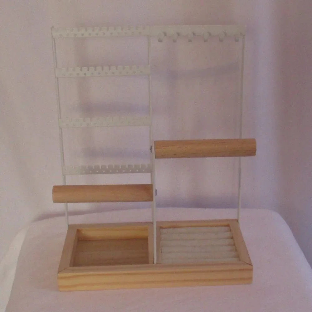 Iron Jewellery Stand Organiser Necklaces Bracelets Earring Jewelry Display Shelf